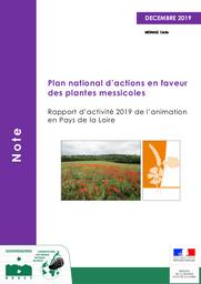 Plan national d’actions en faveur des plantes messicoles - Rapport d’activité 2019 de l’animation en Pays de la Loire | MESNAGE Cécile