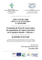 Evaluation de l'état de conservation des populations de rapaces forestiers sur le quadrat témoin « Alleyras » - FR8312002 | DESECURES (Rémy)