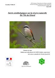 Suivis ornithologiques sur la réserve naturelle de l' Ile du Girard | NOBLOT Géraldine