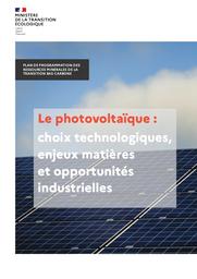 Le photovoltaïque : choix technologiques, enjeux matières et opportunités industrielles | NICKLAUS Doris