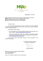 Modification n°2 du PLU (examen au cas par cas) - Commune de Saint-Jospeh | PREFECTURE DE REGION REUNION. Autorité environnementale