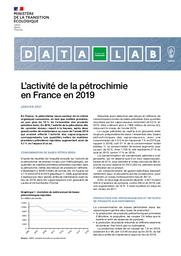 L’activité de la pétrochimie en France en 2019. | LAUVERJAT Jean