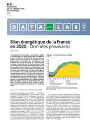 Bilan énergétique de la France en 2020 - Données provisoires. | MINISTERE DE LA TRANSITION ECOLOGIQUE