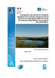 Cartographie des habitats du Phragmite aquatique (Acrocephalus paludicola) (Août 2016) sur les zones Natura 2000 des marais de Guérande (FR5210090) et du marais de Mès (FR5212007). | LATRAUBE (Franck)