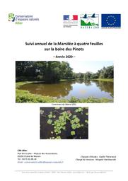 Suivi annuel de la Marsilée à quatre feuilles sur la boire des Pinots - année 2020 | Conservatoire d'espaces naturels Allier
