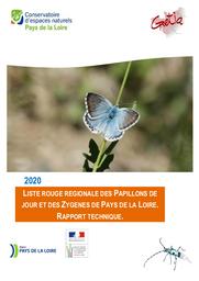 Liste rouge régionale des Papillons de jour et des Zygènes de Pays de la Loire. Rapport technique. | CHEVREAU Johannic