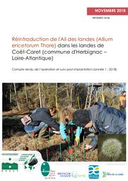 Réintroduction de l'Ail des landes (Allium ericetorum Thore) dans les landes de Coët-Caret (commune d'Herbignac – Loire-Atlantique) | MESNAGE Cécile