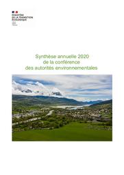 Synthèse annuelle 2020 de la conférence des autorités environnementales | MINISTERE DE LA TRANSITION ECOLOGIQUE