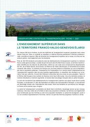 L'enseignement supérieur dans le territoire franco-valdo-genevois élargi | observatoire statistique transfrontalier