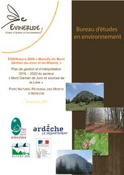 Plan de gestion et d'interprétation 2016-2020 du secteur "Mont Gerbier de Jonc et sources de la Loire" | EVINERUDE (Bureau d'Etudes)