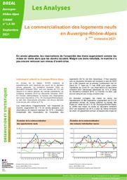 La commercialisation des logements neufs en Auvergne-Rhône-Alpes - 2ème trimestre 2021 | DIRECTION REGIONALE DE L'ENVIRONNEMENT, DE L'AMENAGEMENT ET DU LOGEMENT AUVERGNE-RHÔNE-ALPES. CIDDAE