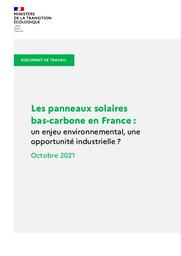 Les panneaux solaires bas-carbone en France : un enjeu environnemental, une opportunité industrielle ? | PILCER Louis-Samuel