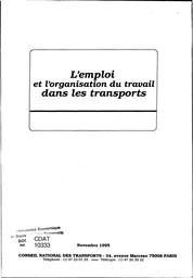 L'emploi et l'organisation du travail dans les transports. | BROSSIER (C)