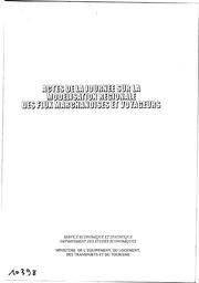 Actes de la journée sur la modélisation régionale des flux marchandises et voyageurs. Séminaire de modélisation régionale. Jeudi 7 novembre 1996. DRE Alsace. - RITZ (D). - Etude d'identification des zones d'émission et de réception des flux de marchandises en Alsace. SES. - CALZADA (C). - Présentation générale de l'exercice de construction d'un modèle de prévision à moyen terme de flux interrégionaux de marchandises à partir d'un cadrage macroéconomique sectoriel. CESURE. - JAYET (H), HAMMADOU (H). - Point sur la modélisation des flux régionaux d'importations de marchandises : apport de l'économétrie des données de panel. DRE Pays de la Loire ORT. - GAUDEFROY(A). - Présentation du modèle REFLET 2, Modèle de Reconstitution des Flux de voyageurs intercités. Application au schéma régional transports des Pays de la Loire. JIANG (F), (programme SAM : INRETS-ENPC-SES). - Construction d'un modèle de partage modal désagrégé de transports de marchandises. | CALZADA (C)