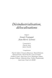 Désindustrialisation, délocalisations. | FONTAGNE L.