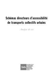 Schémas directeurs d'accessibilité de transports collectifs urbains : analyse de cas. | DEJEAMMES (M)
