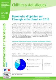 Baromètre d'opinion sur l'énergie et le climat 2009-2013. | CGDD Service de l'observation et des statistiques
