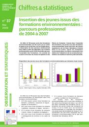 Insertion des jeunes issus des formations environnementales : parcours professionnel de 2004 à 2007. Chiffres et statistiques n° 37 - mai 2009. | CGDD Service de l'observation et des statistiques