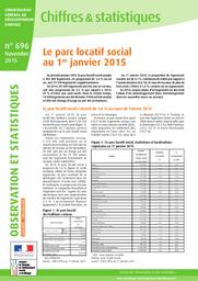 Le parc locatif social. 2008-2015 | MINISTERE DE L'ECOLOGIE