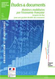 Matières mobilisées par l'économie française. Comptes de flux pour une gestion durable des ressources. | JAMET C.