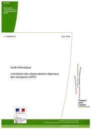 L'évolution des observatoires régionaux des transports (ORT). Audit thématique. Rapport n° 006008-01. | AUBREBY (M D')