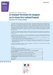 Le transport ferroviaire de voyageurs sur le réseau ferré national français. Exploration d'un système complexe - Synthèse des connaissances. | HASIAK (S)