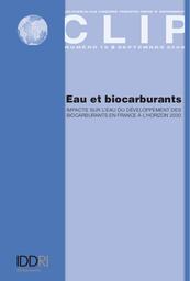 Eau et biocarburants. Impacts sur l'eau du développement des biocarburants en France à l'horizon 2030. | BONNET (JF)