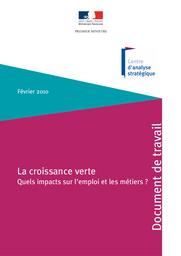 La croissance verte. Quels impacts sur l'emploi et les métiers ? | JOLLY C.