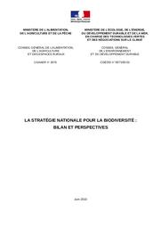 La stratégie nationale pour la biodiversité : bilan et perspectives. Rapport CGEDD n° 007100-01 et CGAAER n° 2076. | ALEXANDRE (S)