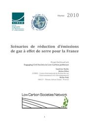 Scénarios de réduction d'émissions de gaz à effet de serre pour la France. | BIBAS (R)