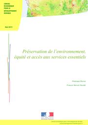 Préservation de l'environnement, équité et accès aux services essentiels. | BUREAU Dominique