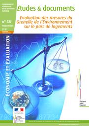 Evaluation des mesures du Grenelle de l'Environnement sur le parc de logements. | GIRAUDET Louis Gaëtan