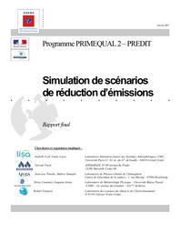 Simulation de scénarios de réduction d’émissions. Janvier 2007. | COLL (Isabelle)