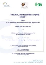 Viticulture, vins et pesticides : un projet collectif. | BELIS BERGOUIGNAN (Marie-Claude)