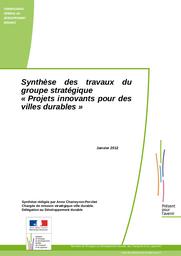 Synthèses des travaux du groupe stratégique "Projets innovants pour des villes durables". | CHARREYRON PERCHET (A)
