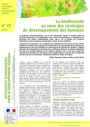 [La] biodiversité au coeur des stratégies de développement des humains. | TROMMETTER (M)