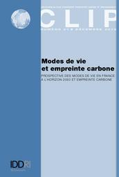 Modes de vie et empreinte carbone. Prospective des modes de vie en France à l'horizon 2050 et empreinte carbone. | EMELIANOFF (C)