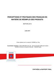 Perceptions et pratiques des Français en matière de réemploi des produits. Synthèse et rapport final. (2010, 2012, 2014) | TNS-SOFRES