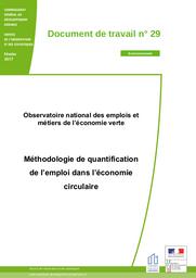 Méthodologie de quantification de l'emploi dans l’économie circulaire. | AUZANNEAU (M)