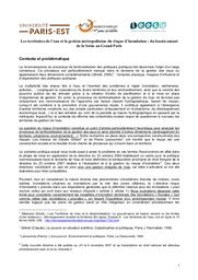 Projet TERIME. Les territoires de l’eau et la gestion métropolitaine du risque d’inondation. Du bassin amont de la Seine au Grand Paris. Rapport final. Février 2015. | HUBERT Gilles