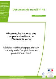Révision méthodologique du suivi statistique de l’emploi dans les professions vertes. | BOURGES (B)