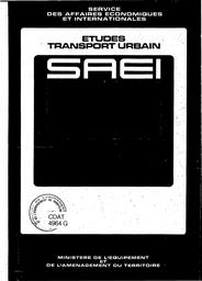 [Le] système de transport urbain. G. Matériel de régulation et de gestion de trafic urbain. | SAEI