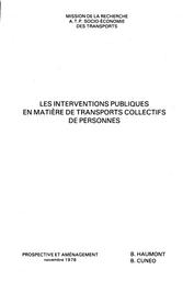 [Les] interventions publiques en matière de transports collectifs de personnes. | CUNEO (B)