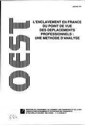 L'enclavement en France du point de vue des déplacements professionnels : une méthode d'analyse. | HUART (Y)