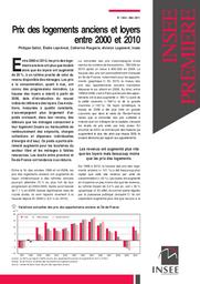 Prix des logements anciens et loyers entre 2000 et 2010. | GALLOT (P)