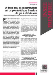 En trente ans, les consommateurs ont un peu réduit leurs émissions de gaz à effet de serre. | POISSONNIER (A)