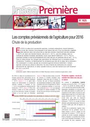 Les comptes prévisionnels de l'agriculture pour 2016. Chute de la production. | LUBATTI (G)