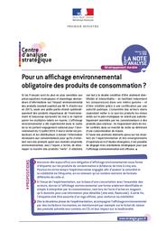 Pour un affichage environnemental obligatoire des produits de consommation ? | BARREAU (B)
