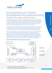 [Une] proposition pour financer l'investissement bas carbone en Europe. | AGLIETTA M.