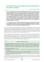 La maîtrise des émissions de CO2 dans les transports.Tome 1 - Instruments économiques de lutte contre l'effet de serre- BUREAU (D), AYONG LE KAMA (A) DEMEULENAERE (L).- Introduction.- pp. 5-8- VIEILLEFOSSE (A).- Permis d'émission de gaz à effet de serre, fonctionnement du système européen.- pp. 9-18- BUREAU (D).- Choix des instruments de régulation : systèmes de réservation et bourses de transit dans l'arc alpin.- pp.19-28- BUREAU (D).- Les instruments de report modal : aides, taxes routières, bourses de transit et certificats.- pp. 29-40- BECKER (JJ).- Le mécanisme de développement propre.- pp. 41-47. | AYONG LE KAMA A.